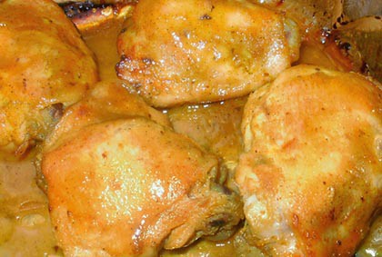 Mézes-mustáros sült csirke szaftosan